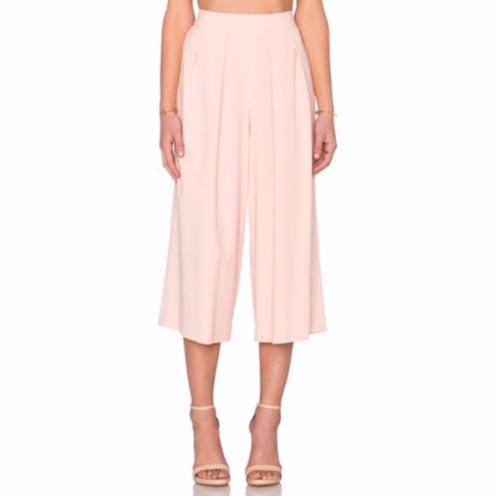 1. State Pink Crepe Culottes